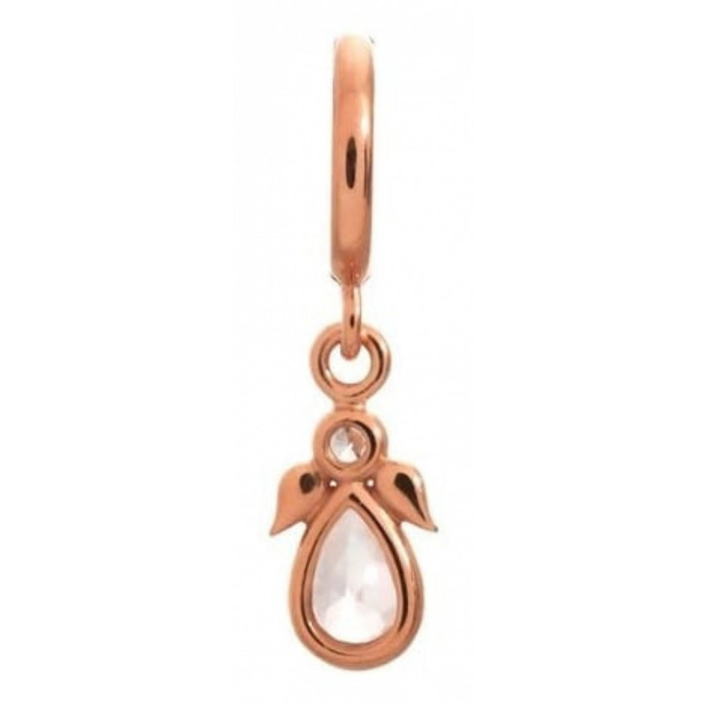 Rose Gold Sparling Angel Charm