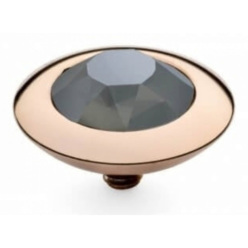 Famosa Rose Gold Plated 13mm Tondo Royal Blue Ring Top