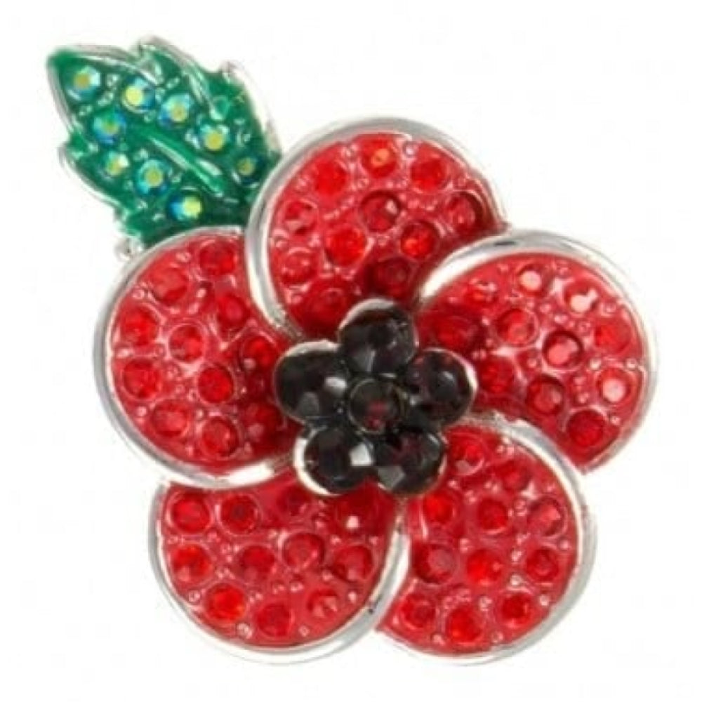 Poppy Brooch With 5 Petals 20mm