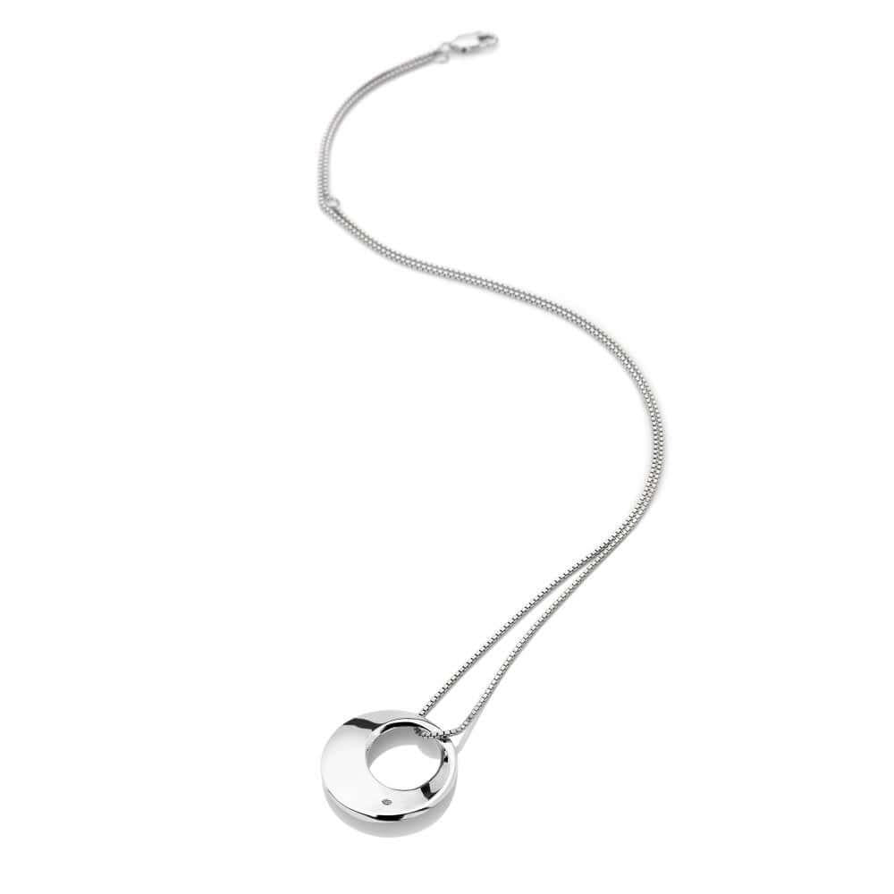 Quest Plain Circle Pendant Necklace