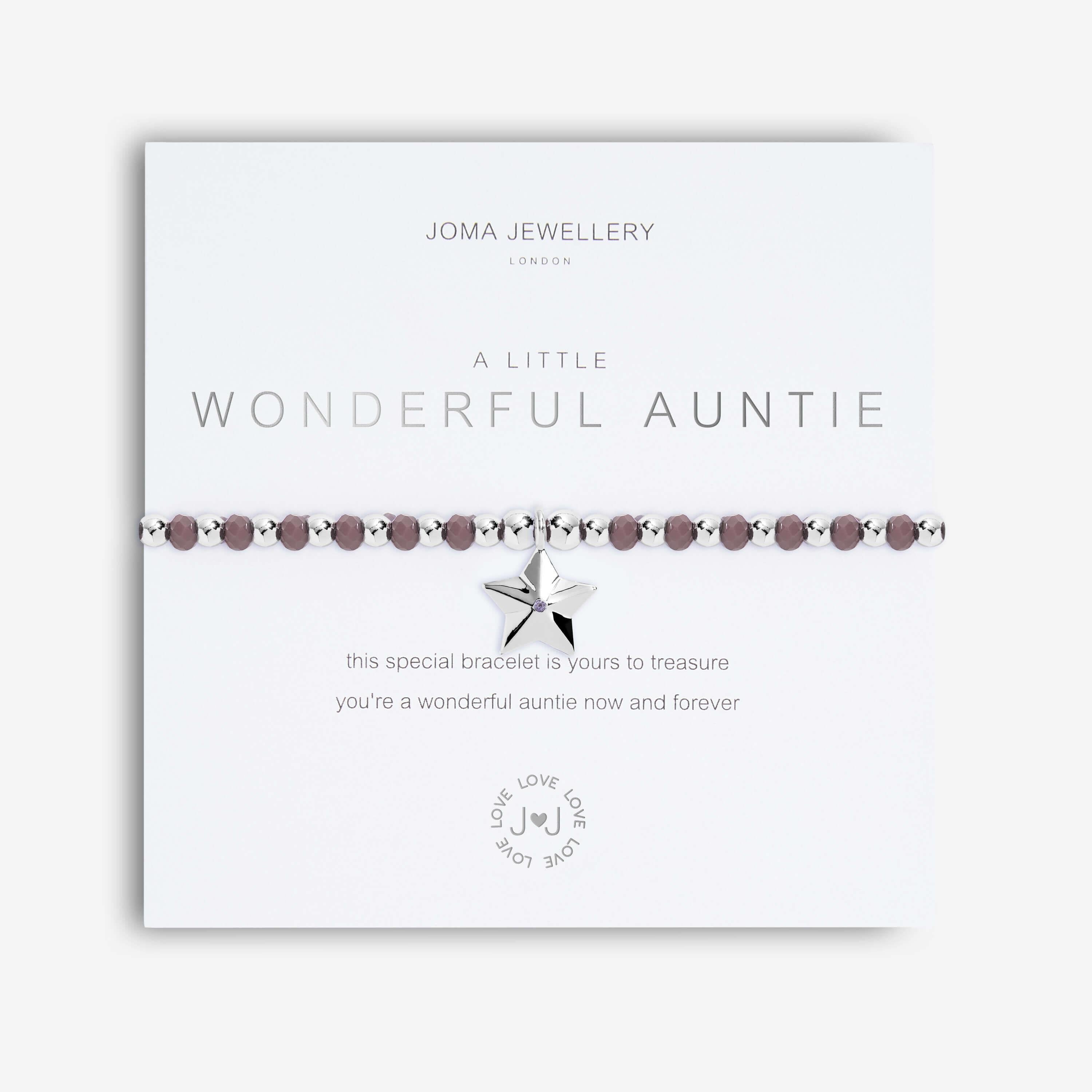Colour Pop A Little | Wonderful Auntie | Silver | Bracelet | 17.5cm Stretch