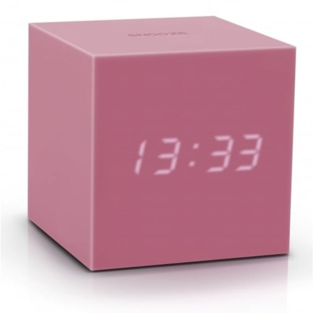 Gravity Cube Click Clock Pink