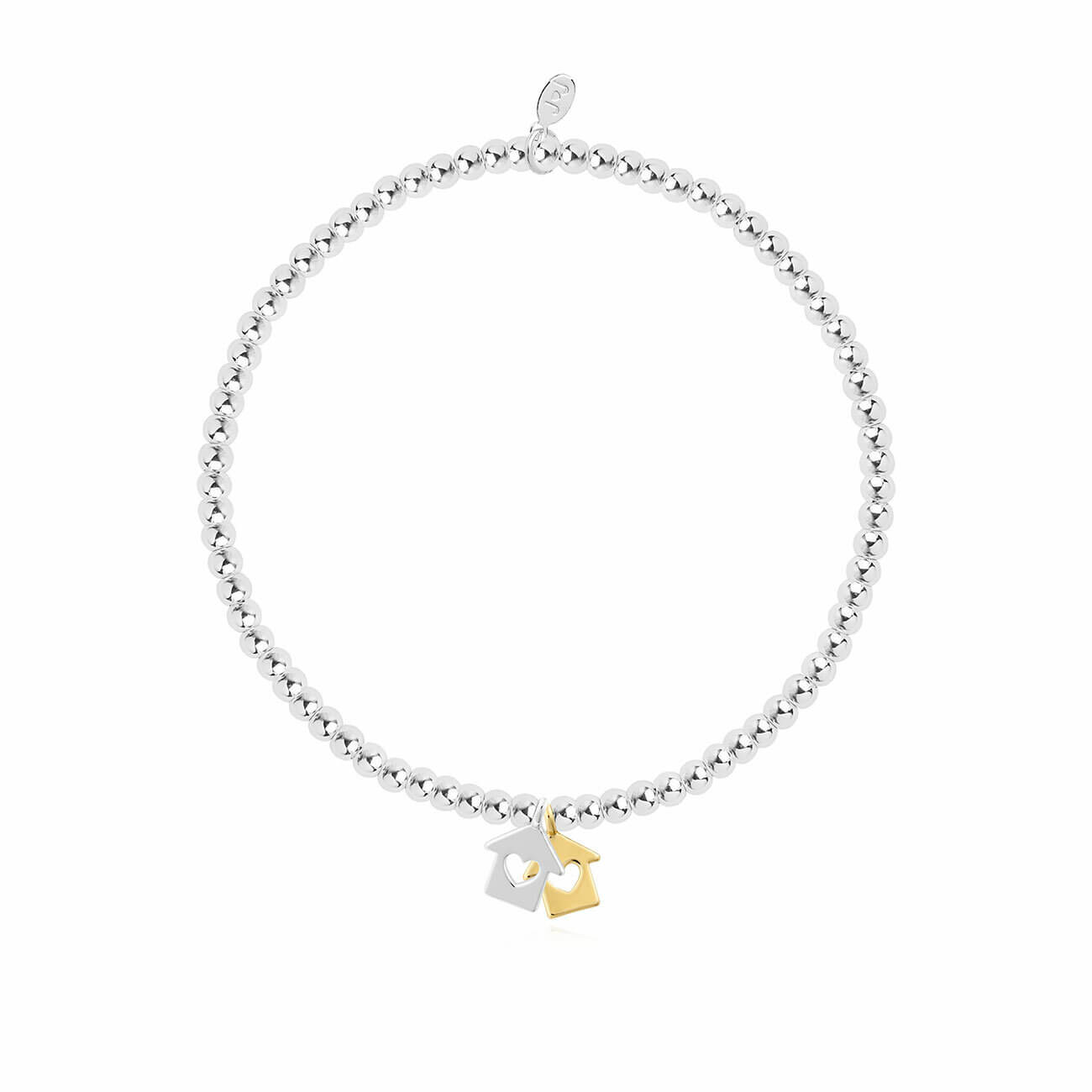 A Little | Neighbours By Chance Friends By Choice | Silver And Gold | Bracelet | 17.5cm Stretch