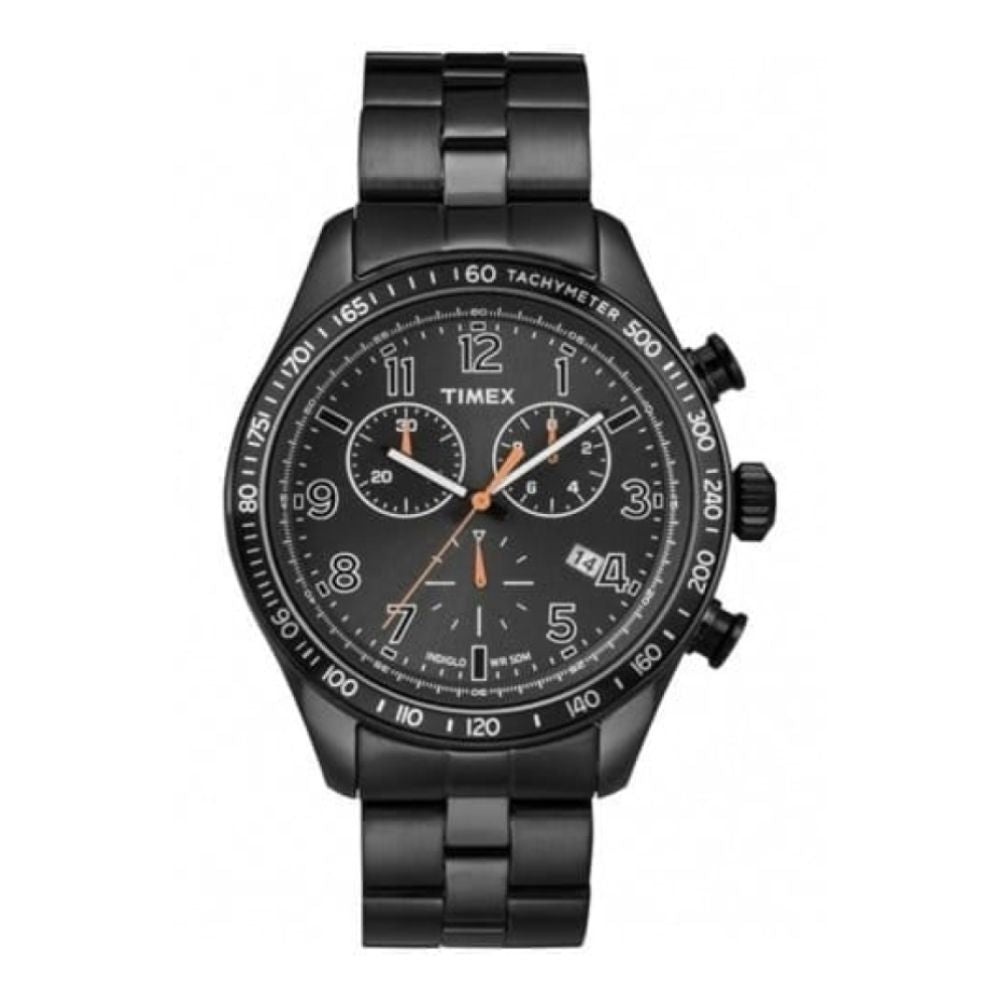 Gents Black Ion Plated Chronograph Watch
