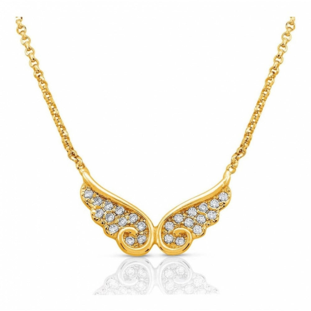 Gold Plated Angel Double Small Wing Necklace