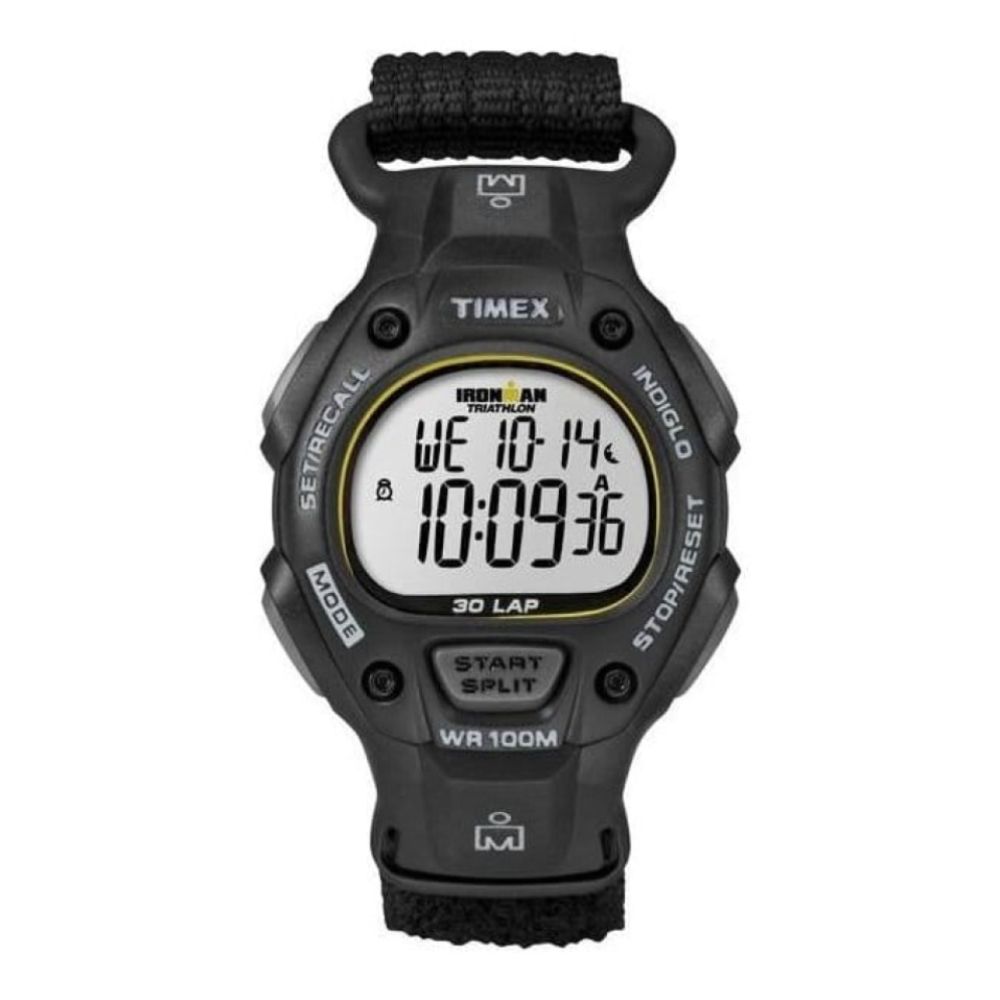 Unisex Black Fabric Nylon Digital Chrono Watch