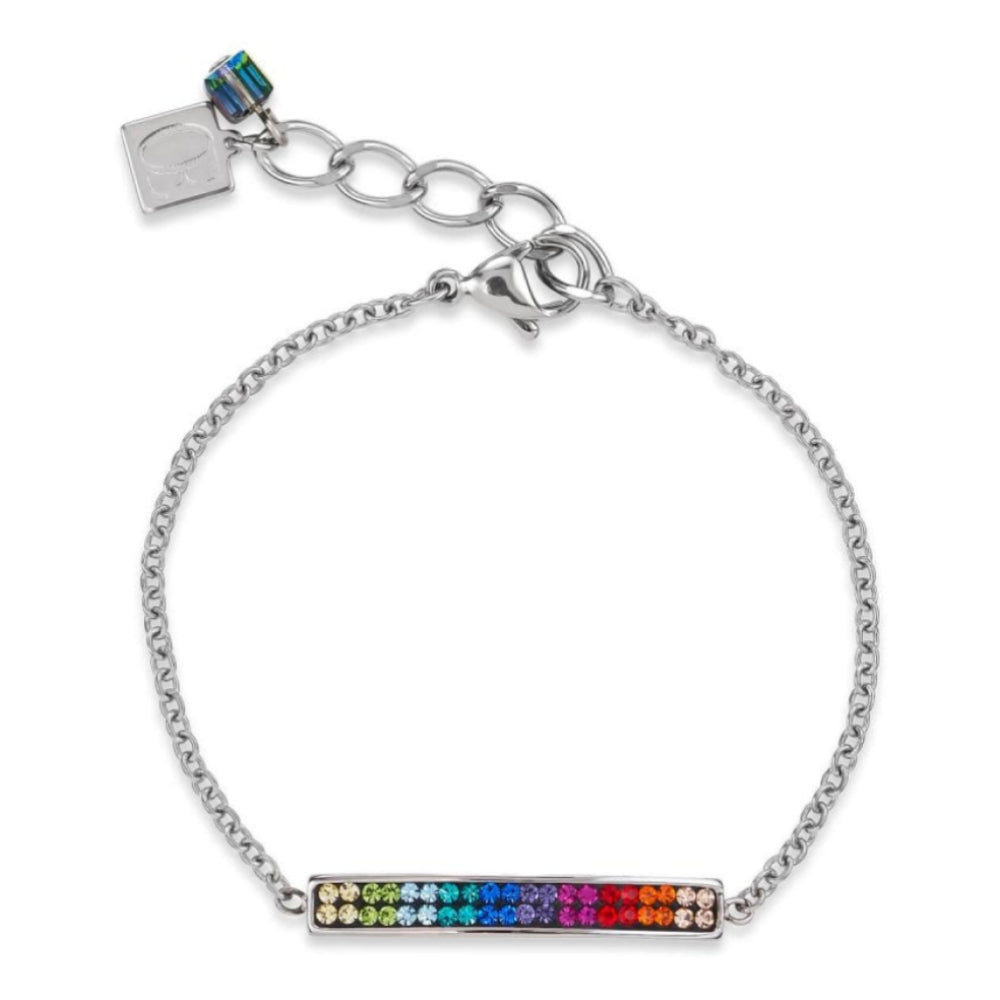 Multicolour Arch With Crystals Pave Bracelet