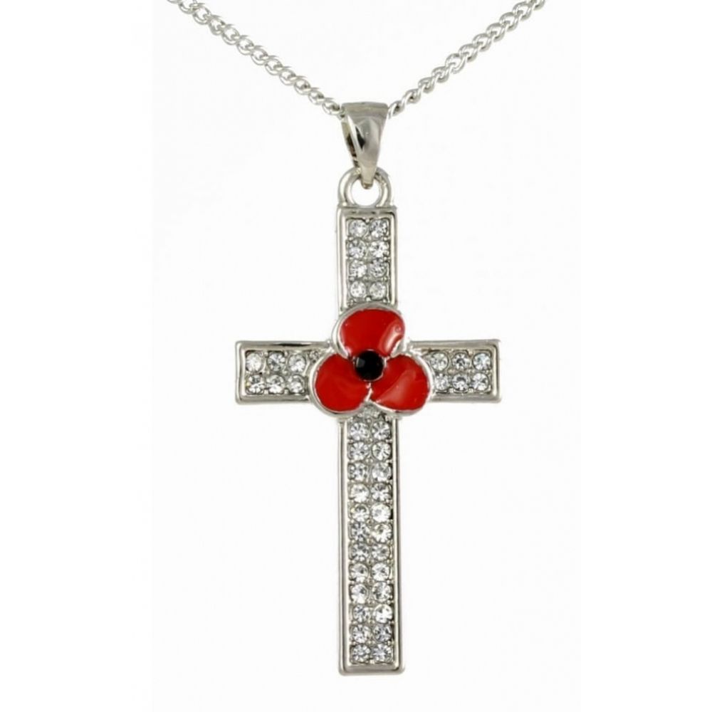 Cross Poppy Pendant
