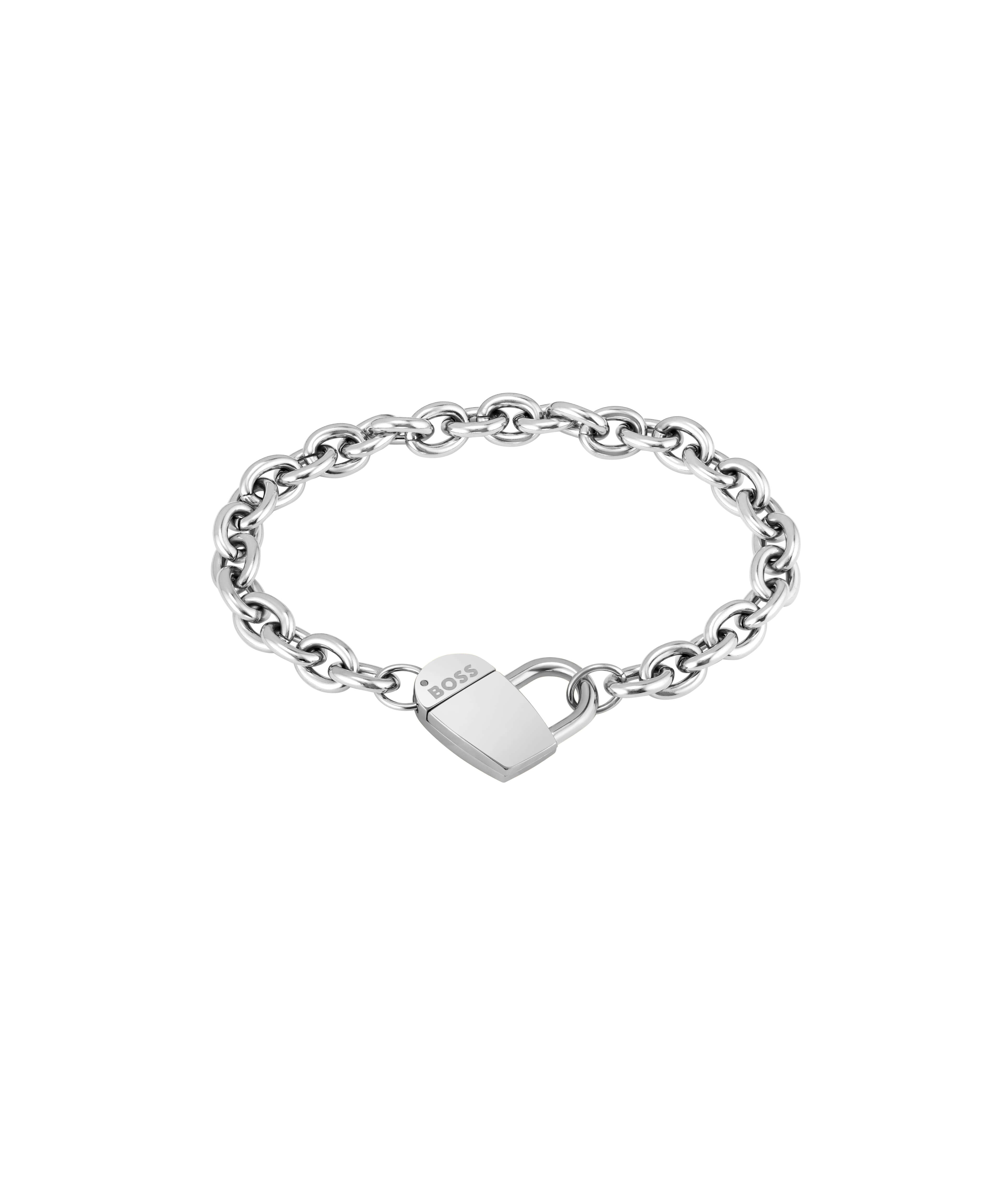 Dinya Stainless Steel Heart Pendant Bracelet