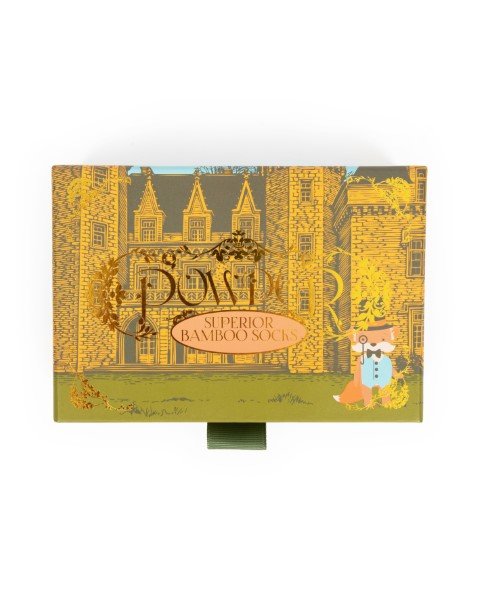 Superior Bamboo Fox Socks Box -3 Pairs