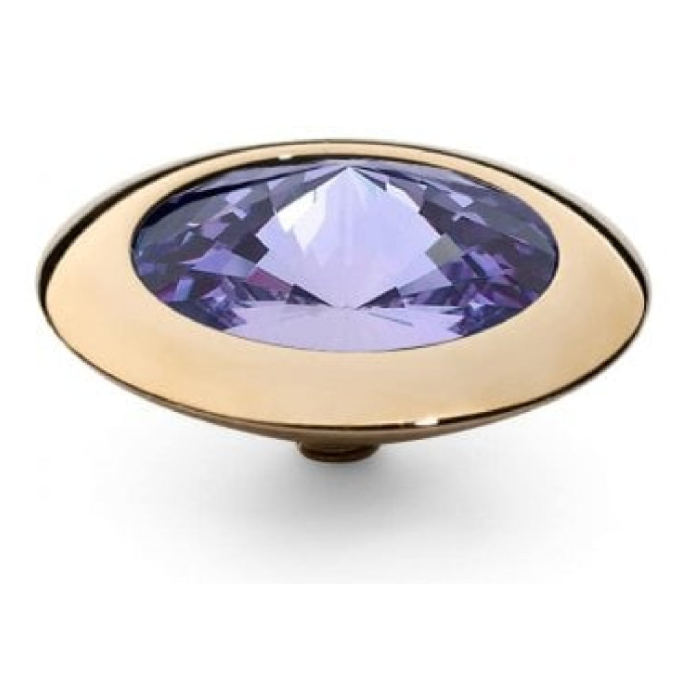 Famosa Gold 16mm Tondo Ring Top Provence Lavender