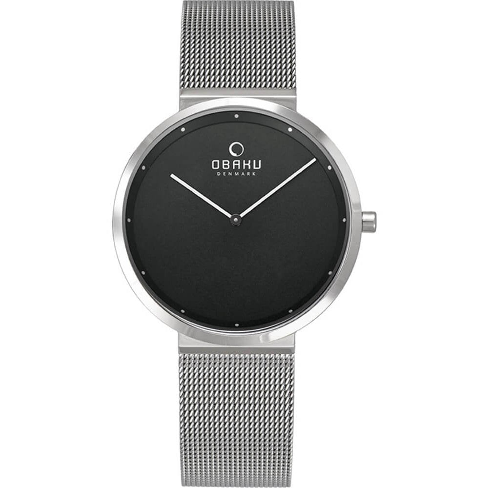 PAPIR LILLE - ONYX Stainless Steel  Mesh Strap & Case With Black Dial Ultra Slim Ladies Watch