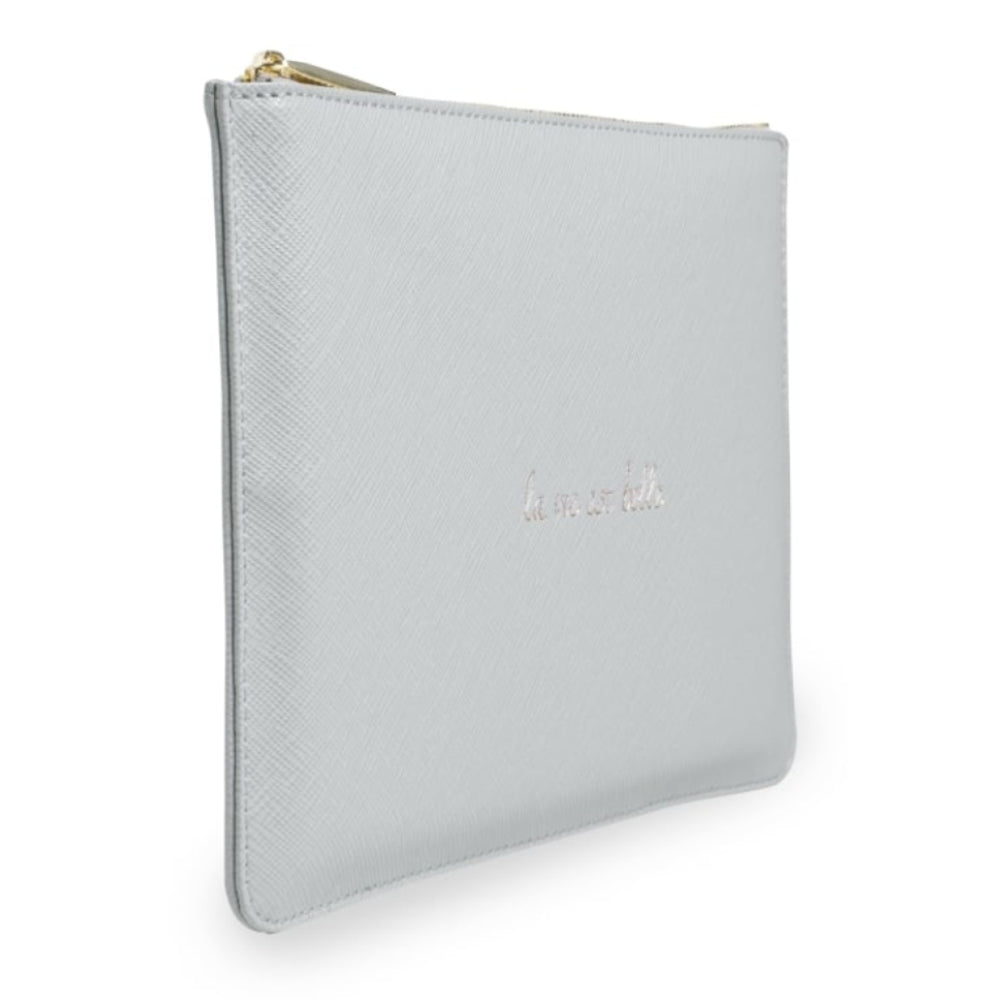 PERFECT POUCH - La vie est belle - pale grey - 16x24cm