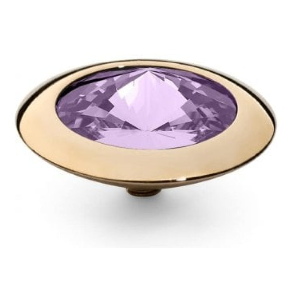 Famosa Gold 16mm Tondo Ring Top Violet