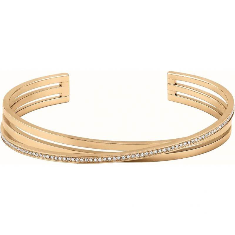Saya Crystal Set Gold Plated Womens Bangle