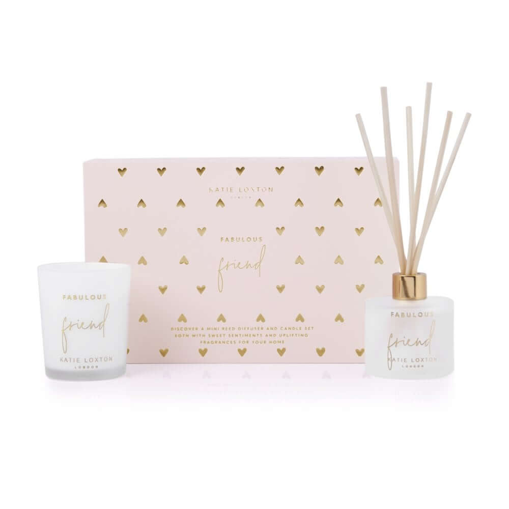 Sentiment Mini Fragrance Set | Fabulous Friend | Heart Print | Sweet Papaya & Hibiscus Flower