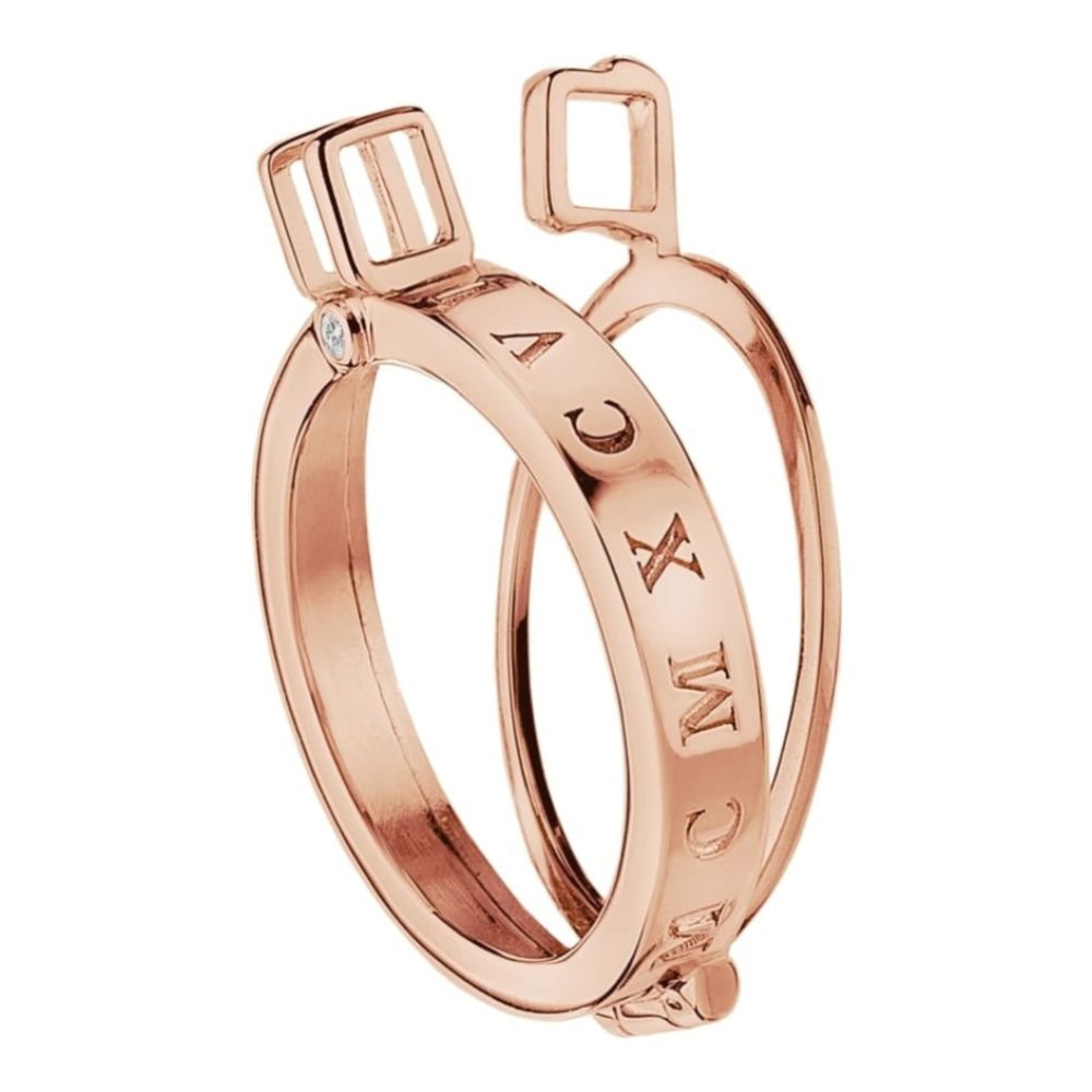Capri Rose Gold Plate Sterling Silver keeper 33mm
