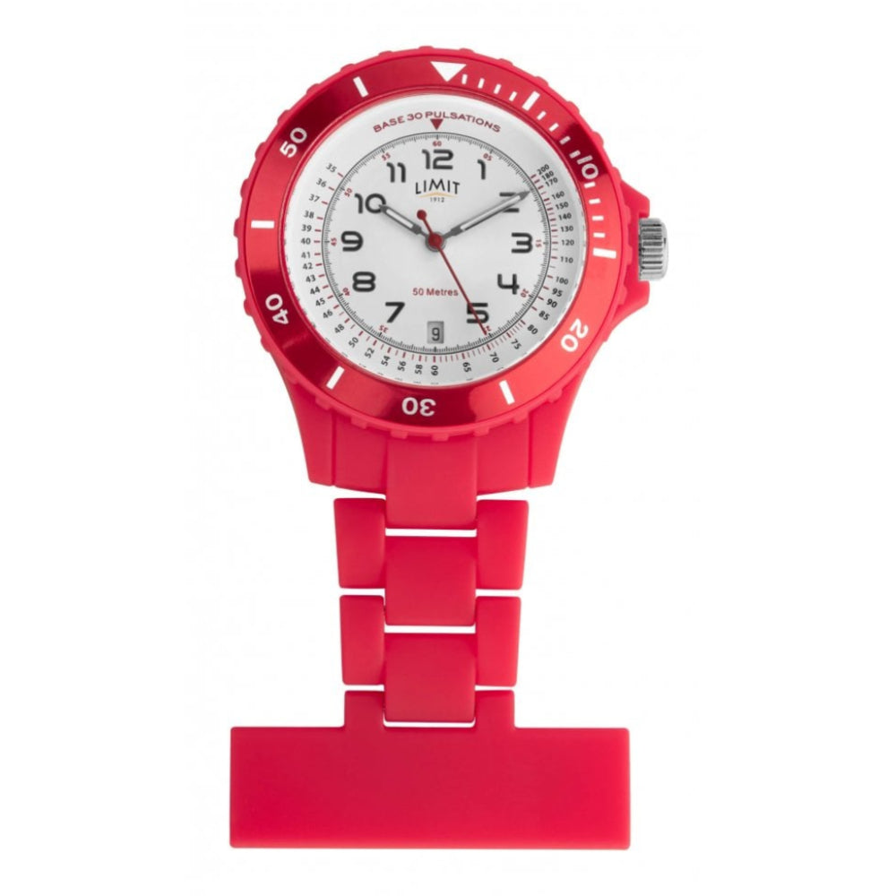 Red Resin Nurse Fob Watch