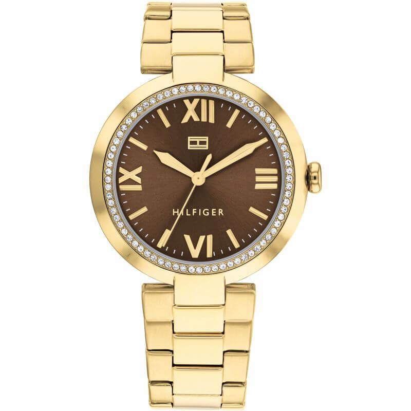 Alice Gold Plated Strap With Brown Dial Watch