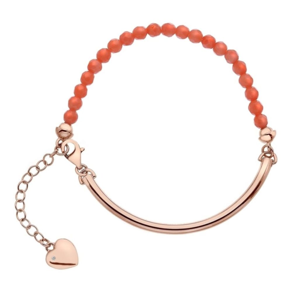 Festival Rose Gold Plated Bracelet - Coral