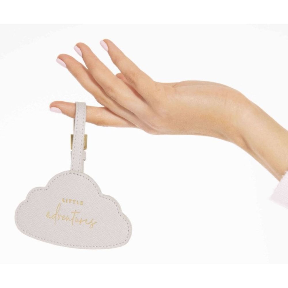 Baby Luggage Tag - Little Adventures - Pale Grey 6.65x10.6cm