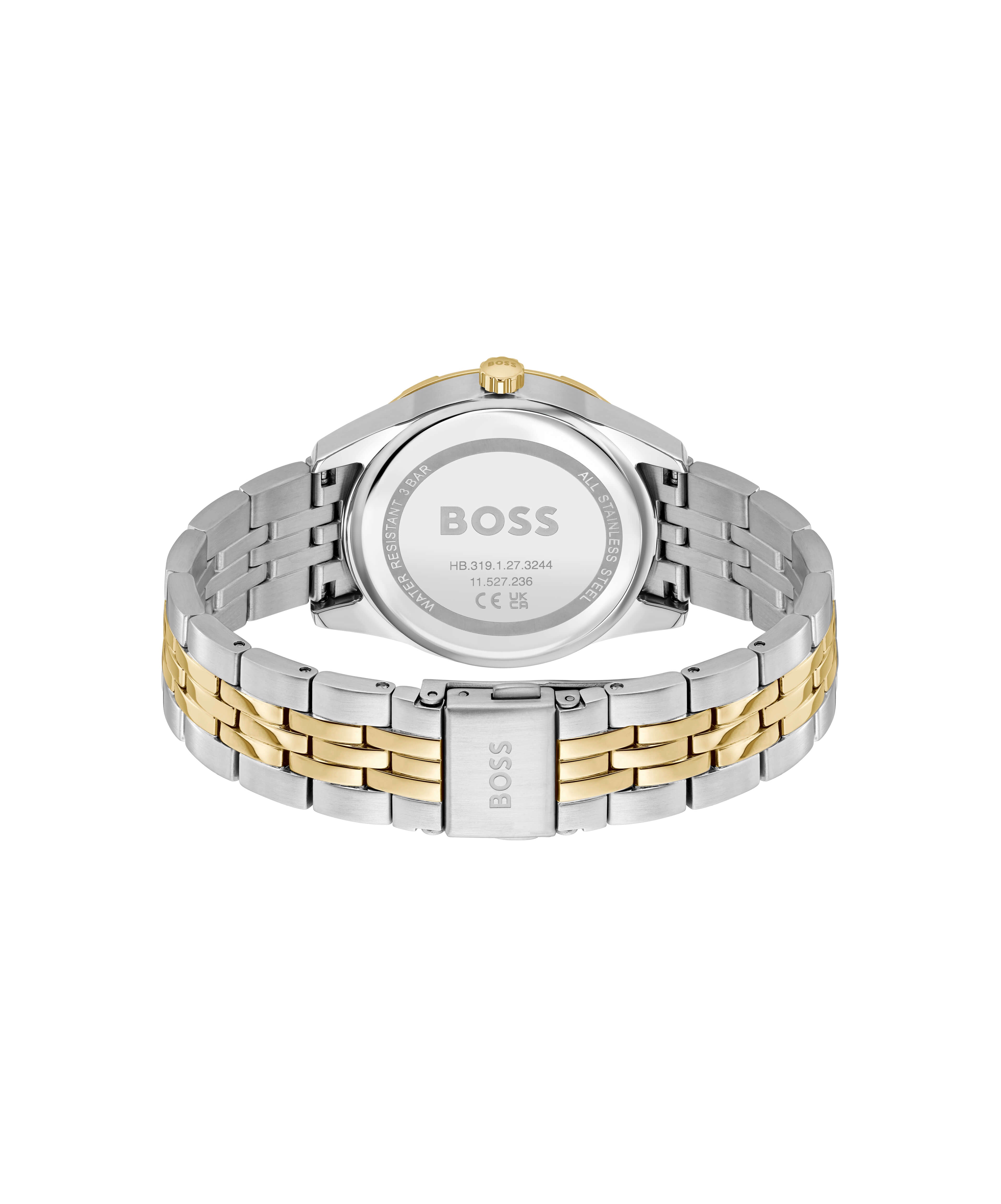 Rhea Two-Tone Silver White Dial Bracelet Strap Ladies Watch