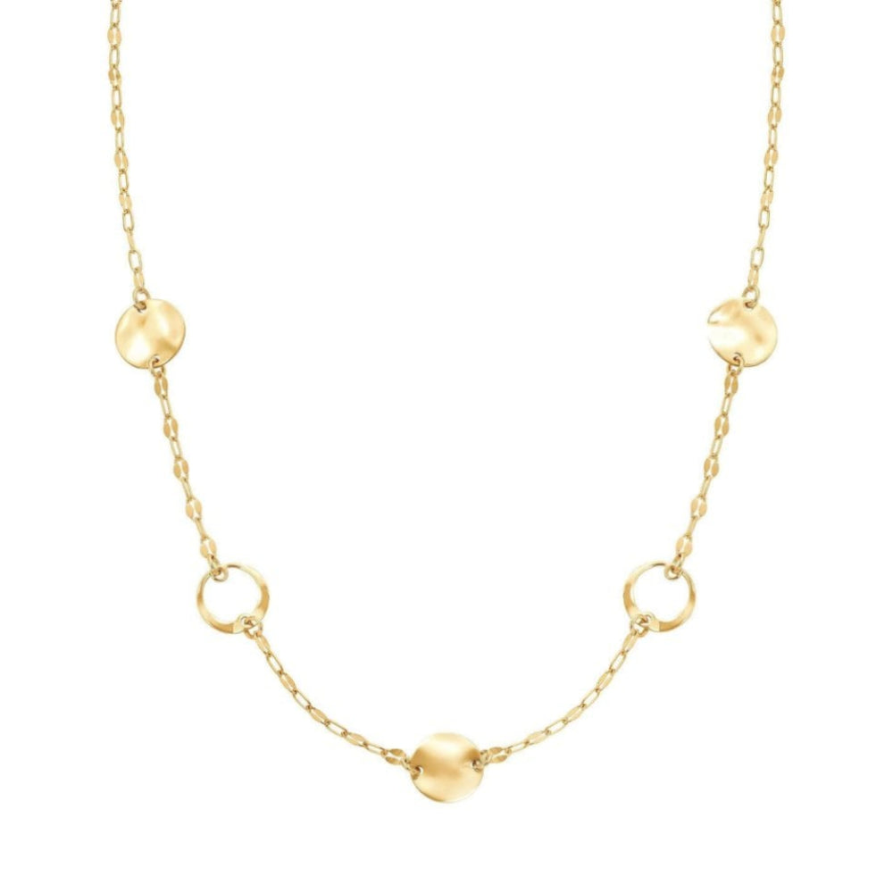 LUNA Choker In 925 Silver & CZ Short Yellow Gold
