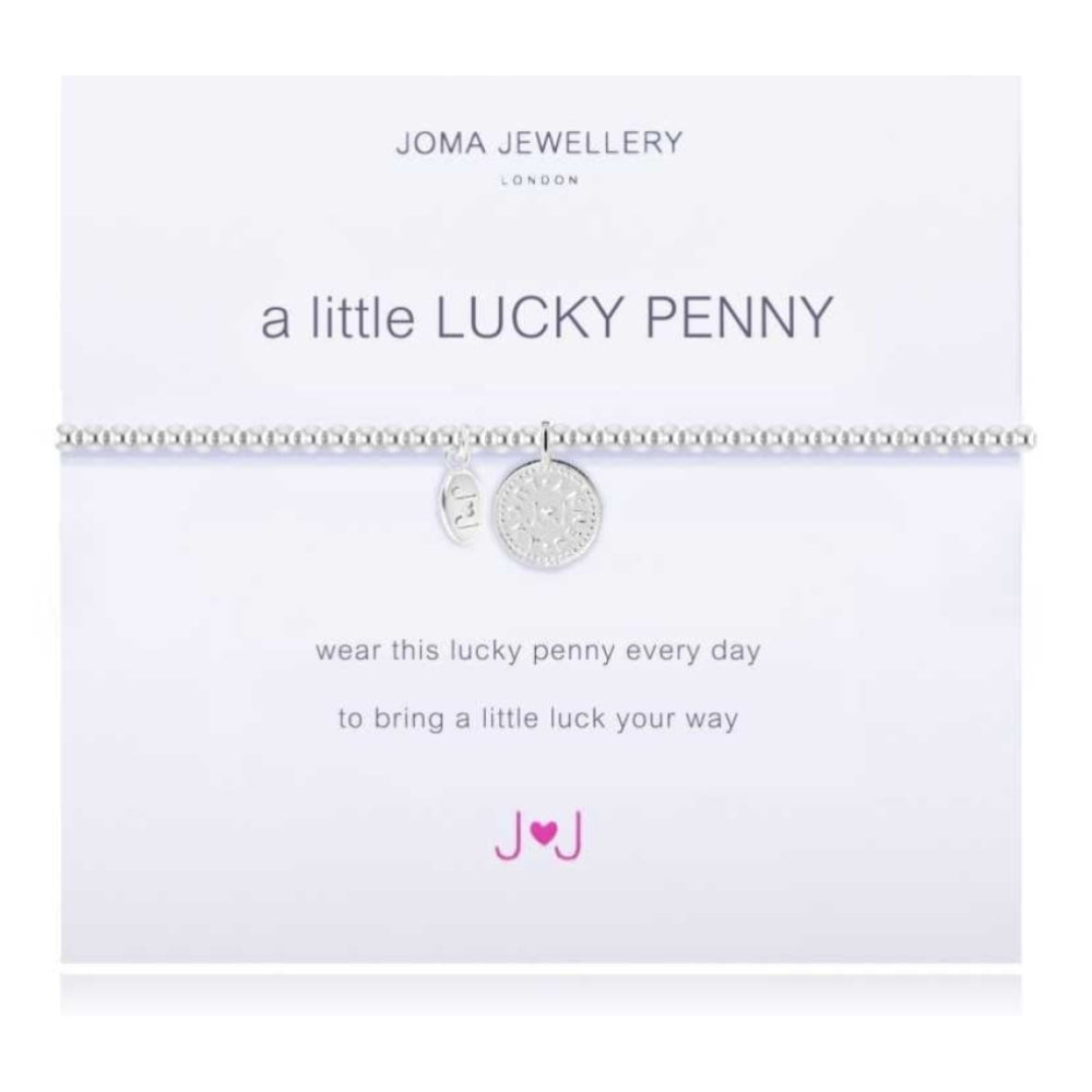 a little LUCKY PENNY - elastic bracelet - silver