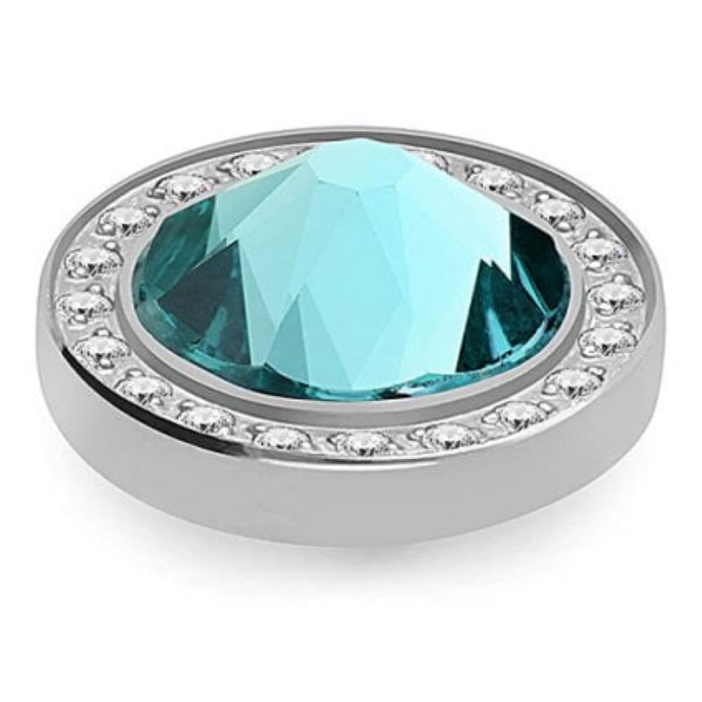 10.5mm Interchangeable Canino Deluxe Light Turquoise Crystal Top in S/P