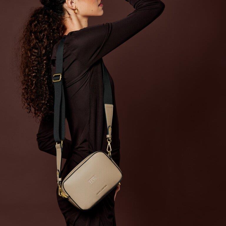 Marni Mini Crossbody Bag - Light Taupe/Charcoal