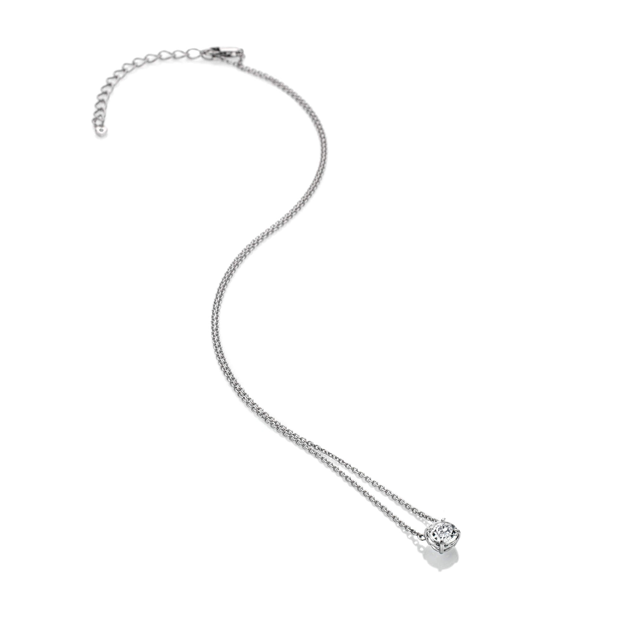 White Topaz Solitaire Necklace