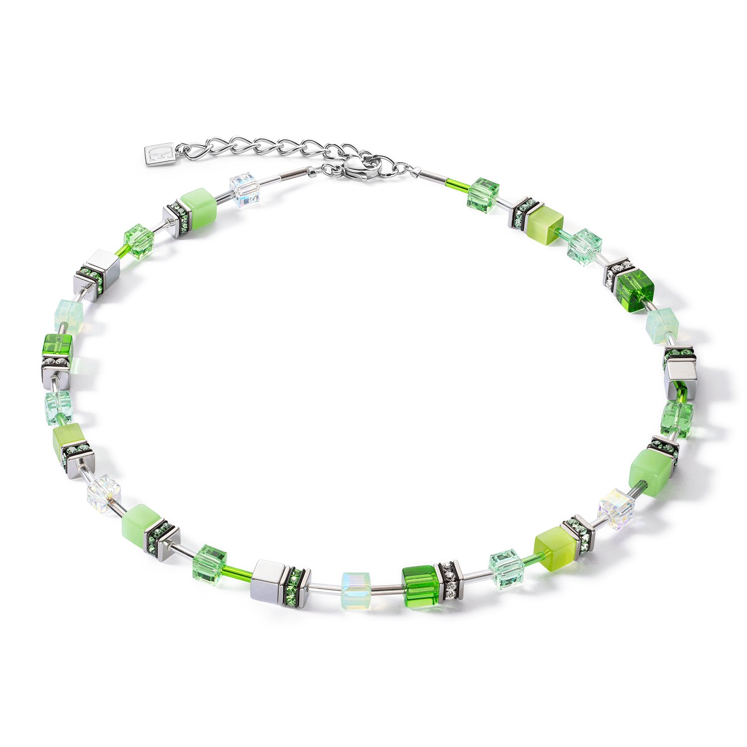 GeoCUBE Iconic Joyful Green Colour Necklace