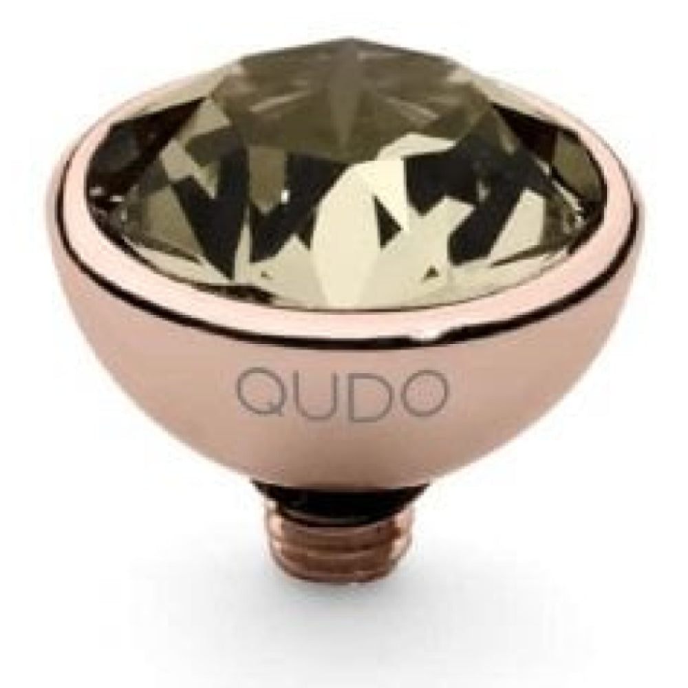 Famosa Rose Gold 10mm Bottone Ring Top Greige