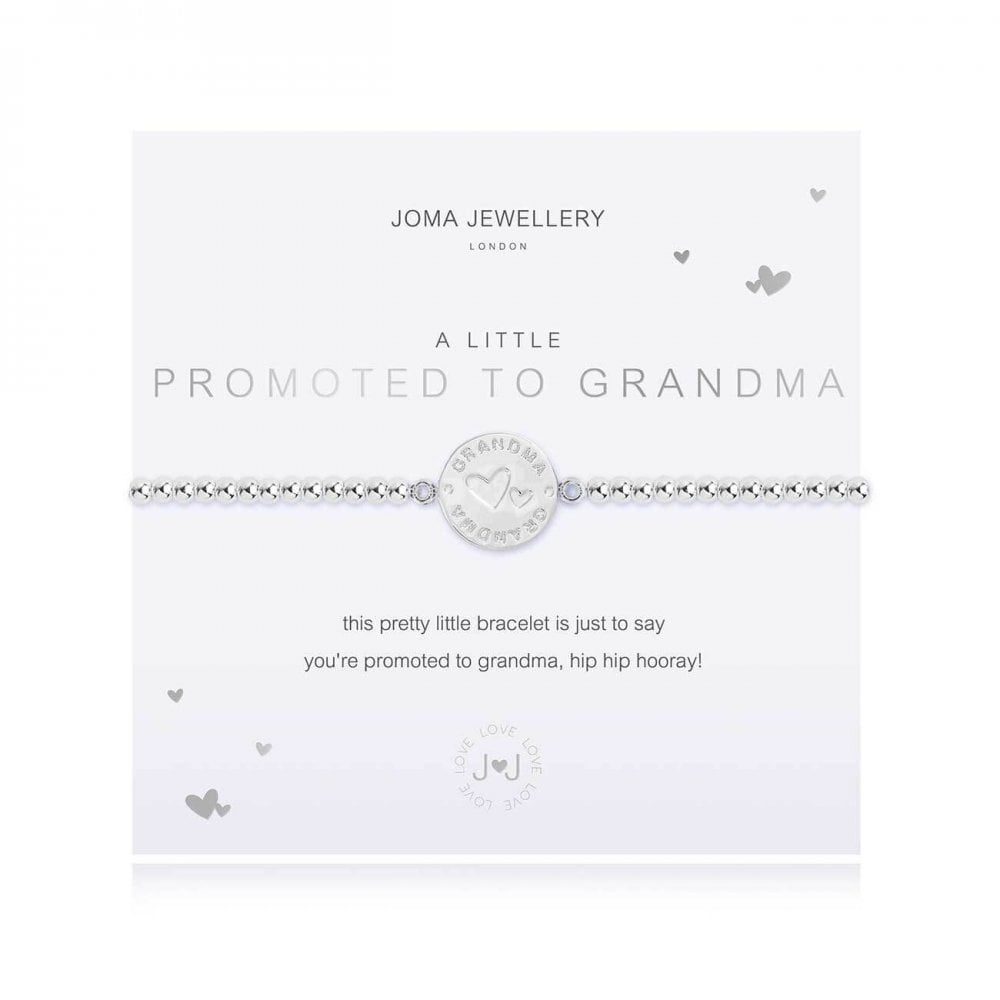 A Little | Promoted To Grandma | Silver | Bracelet | 17.5cm Stretch