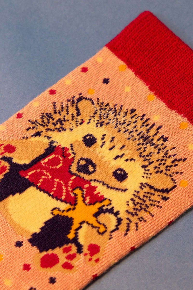Western Hedgehog Ankle Socks- Candy