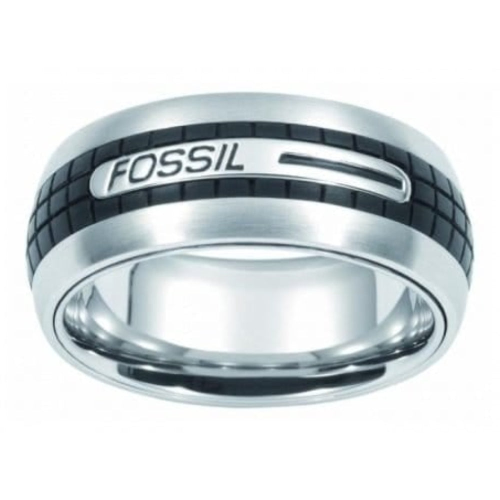 Gents Stainless Steel & Black Resin Size Z Ring