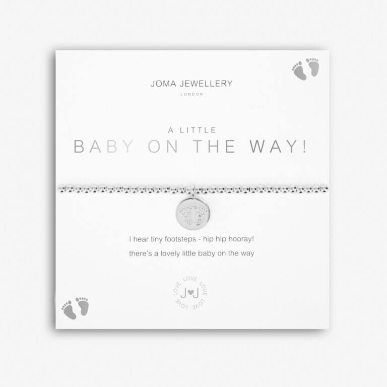 A Little | Baby On The Way! | Silver | Bracelet | 17.5cm Stretch