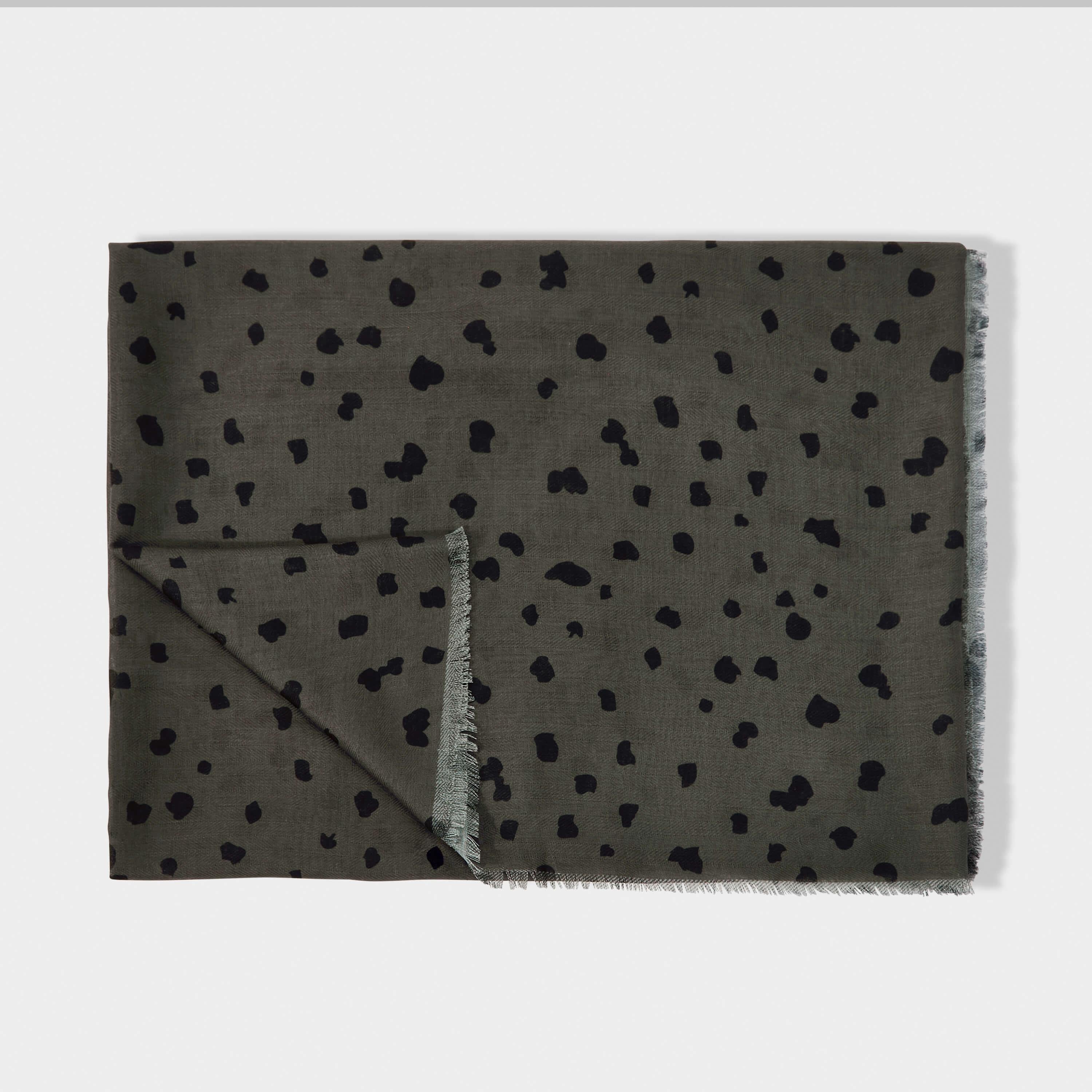 Polka Dot Scarf in Charcoal