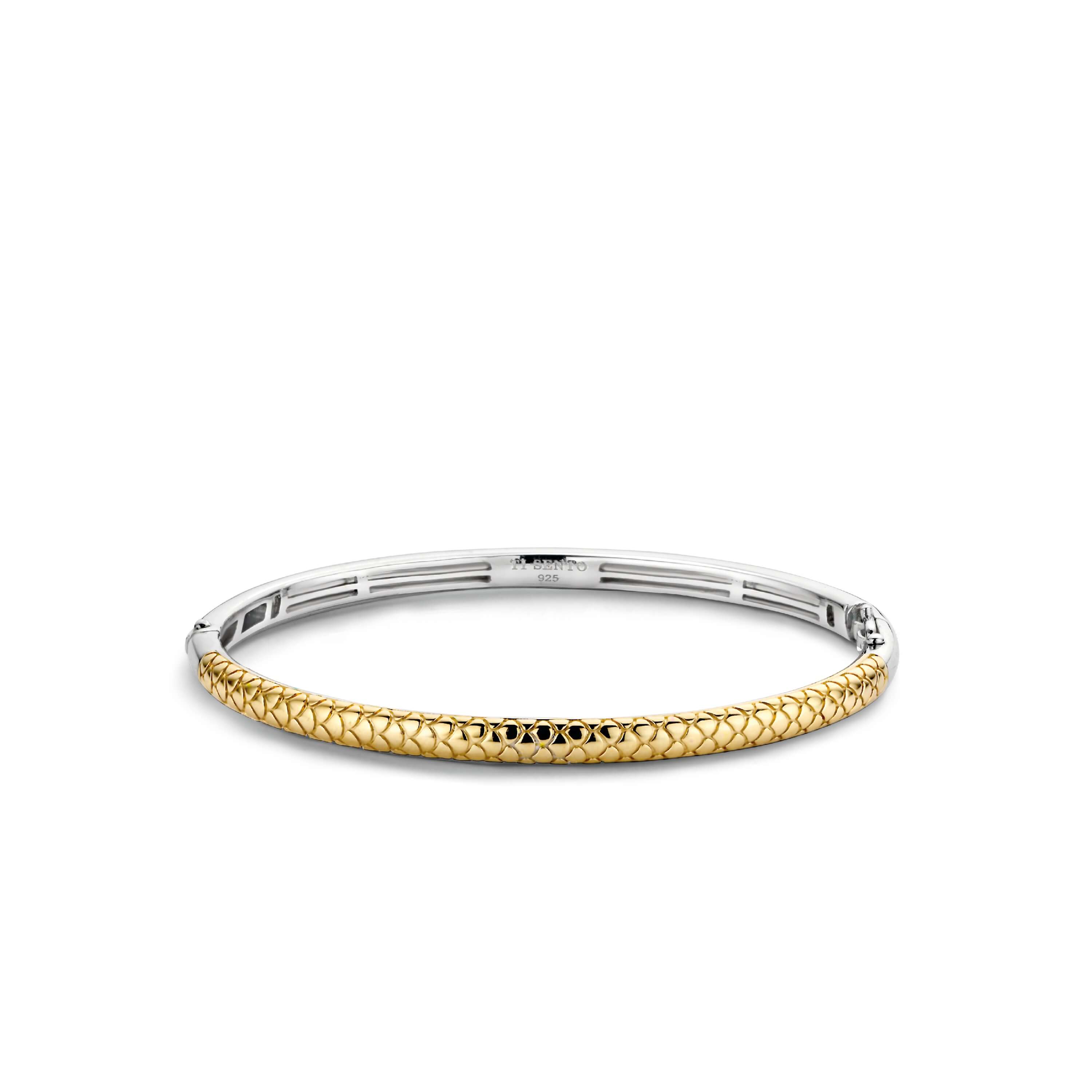Snakeskin Pattern Two Tone Bangle