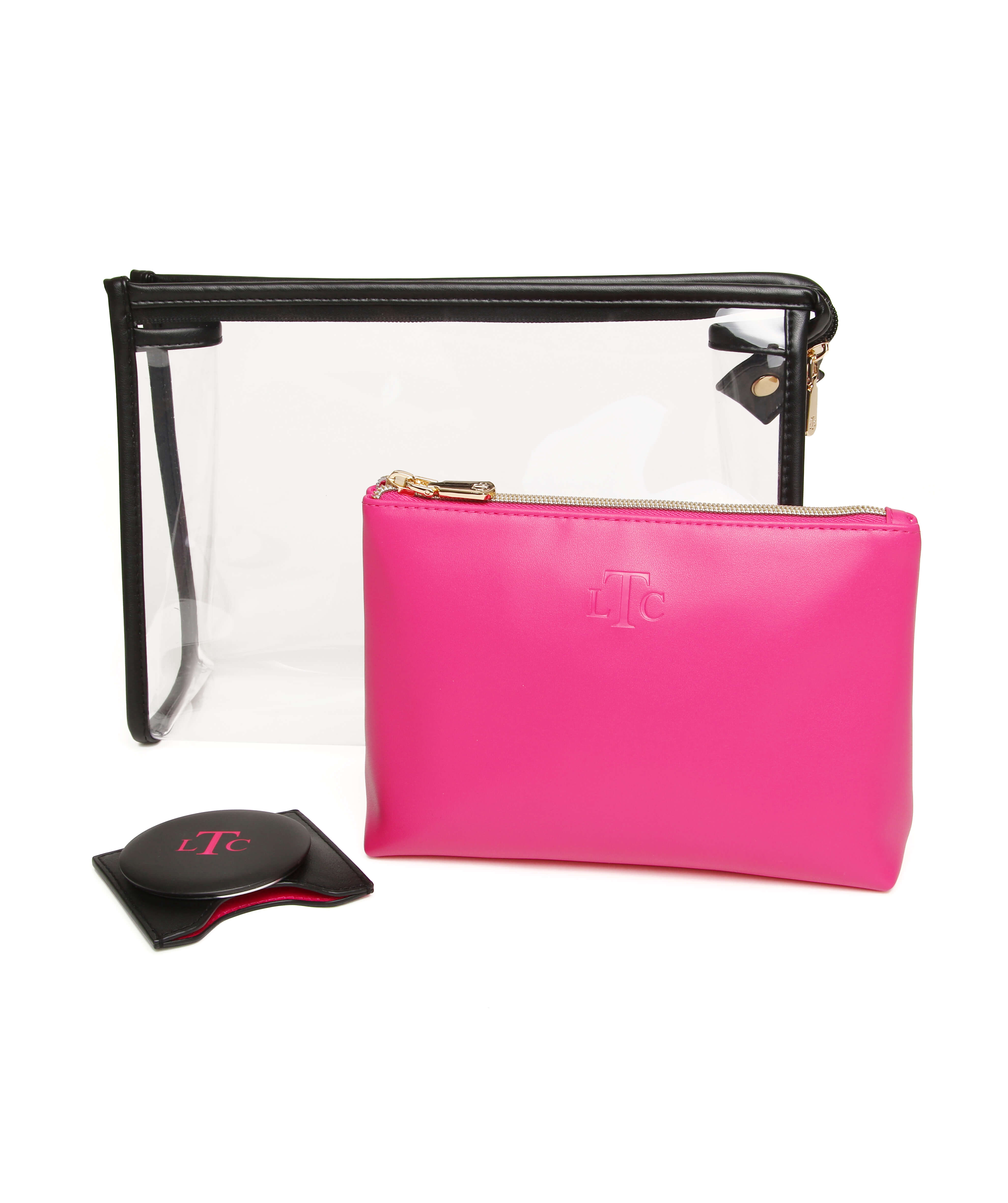 LTC - Black & Pink 3pc Beauty set