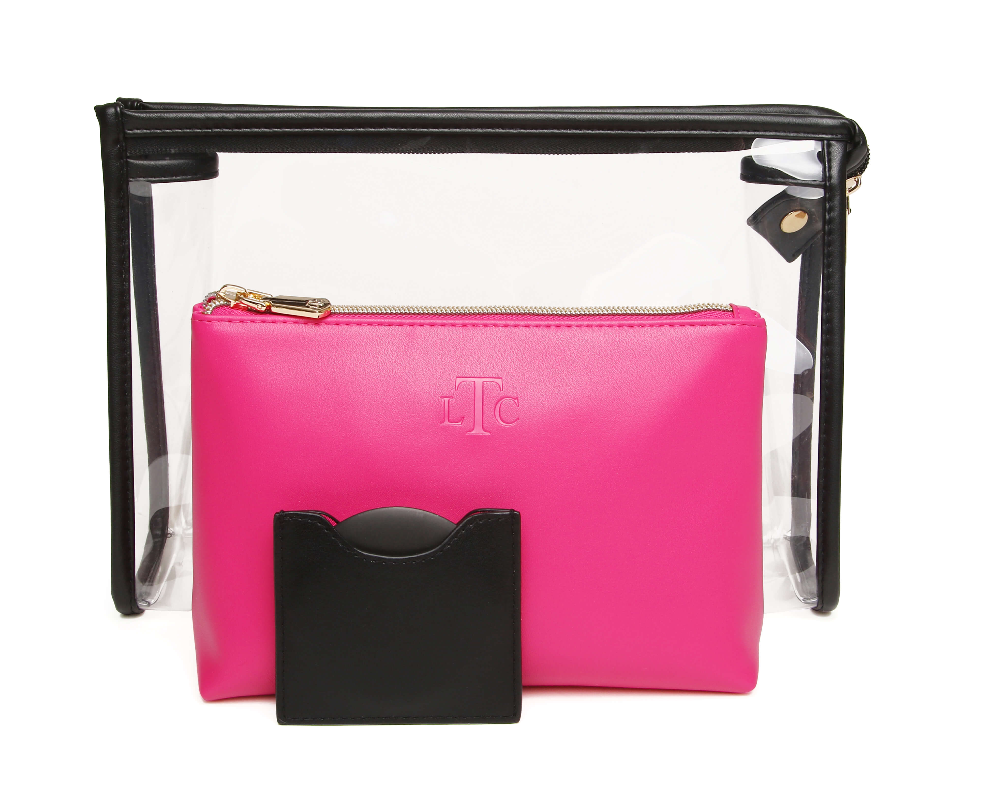 LTC - Black & Pink 3pc Beauty set