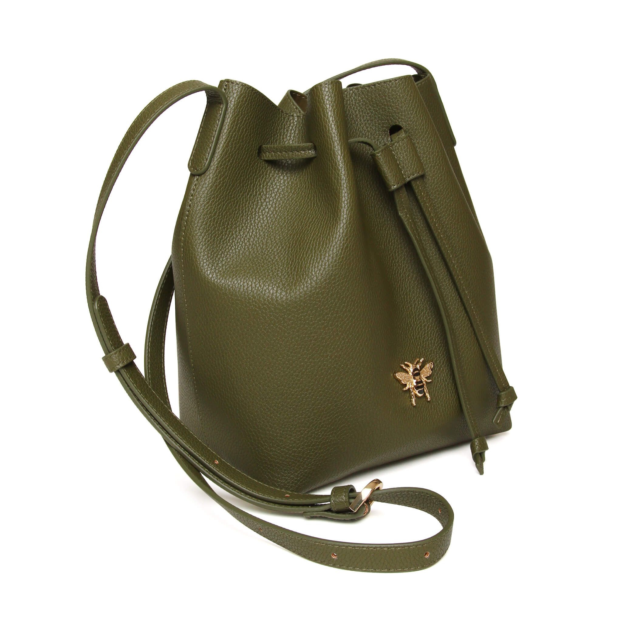 Bucket Cross Body Bag In Olive