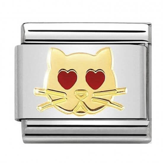 Composable Classic Gold Cat With heart Eyes Link