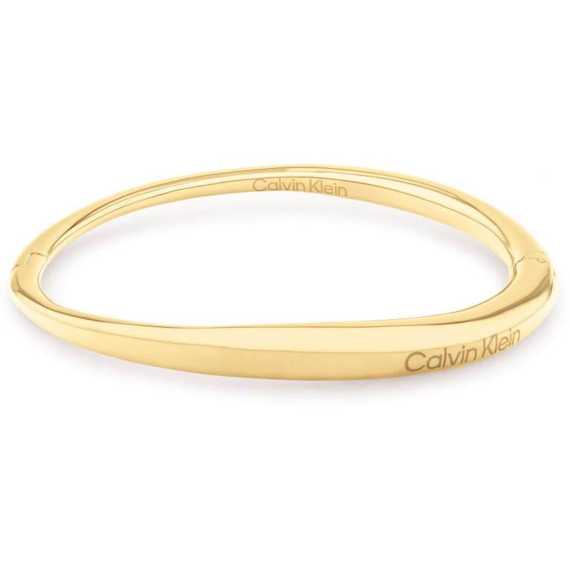 Gold Plated Curved Shape Bangle