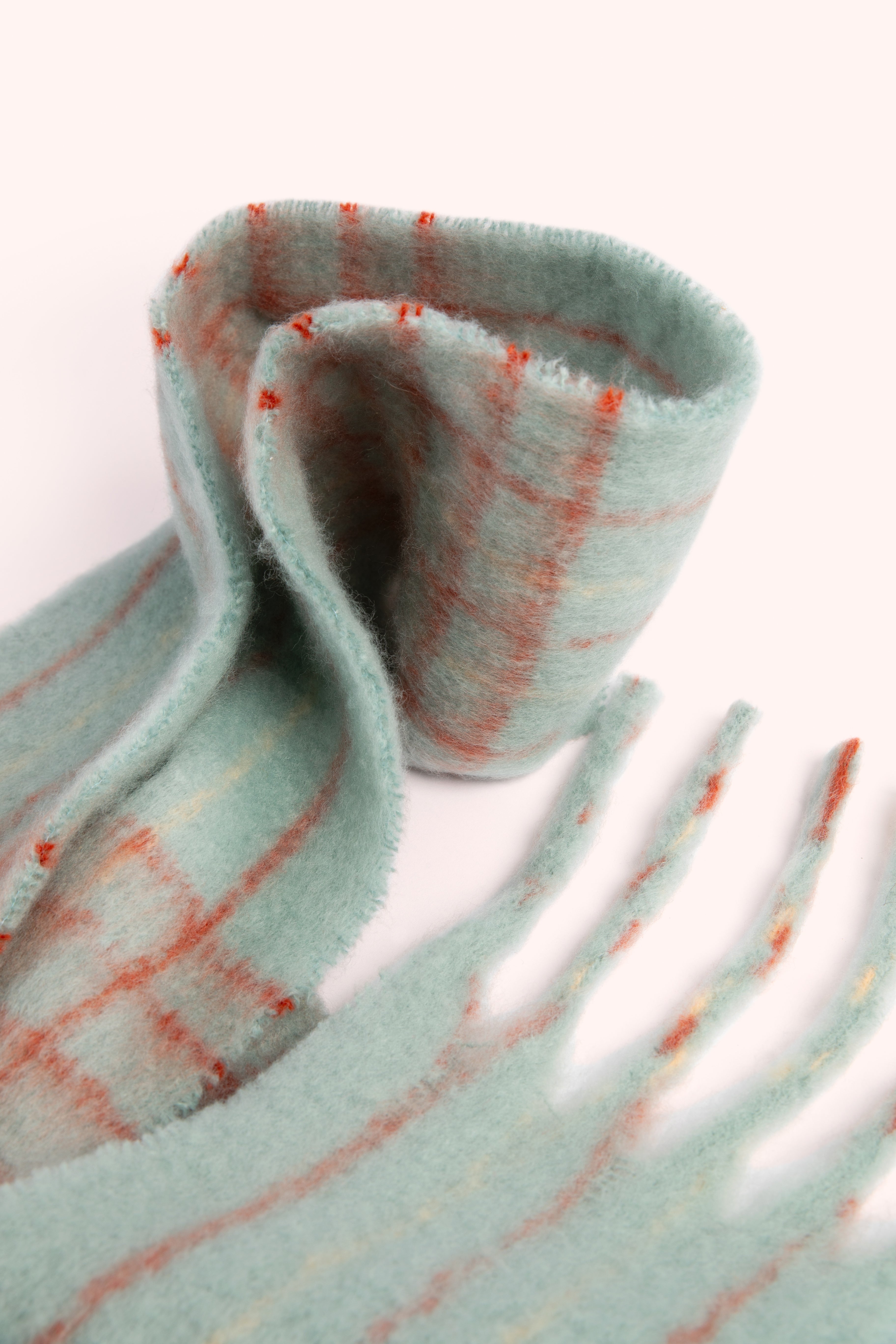 Angelica Cosy Scarf In Ice & Tangerine