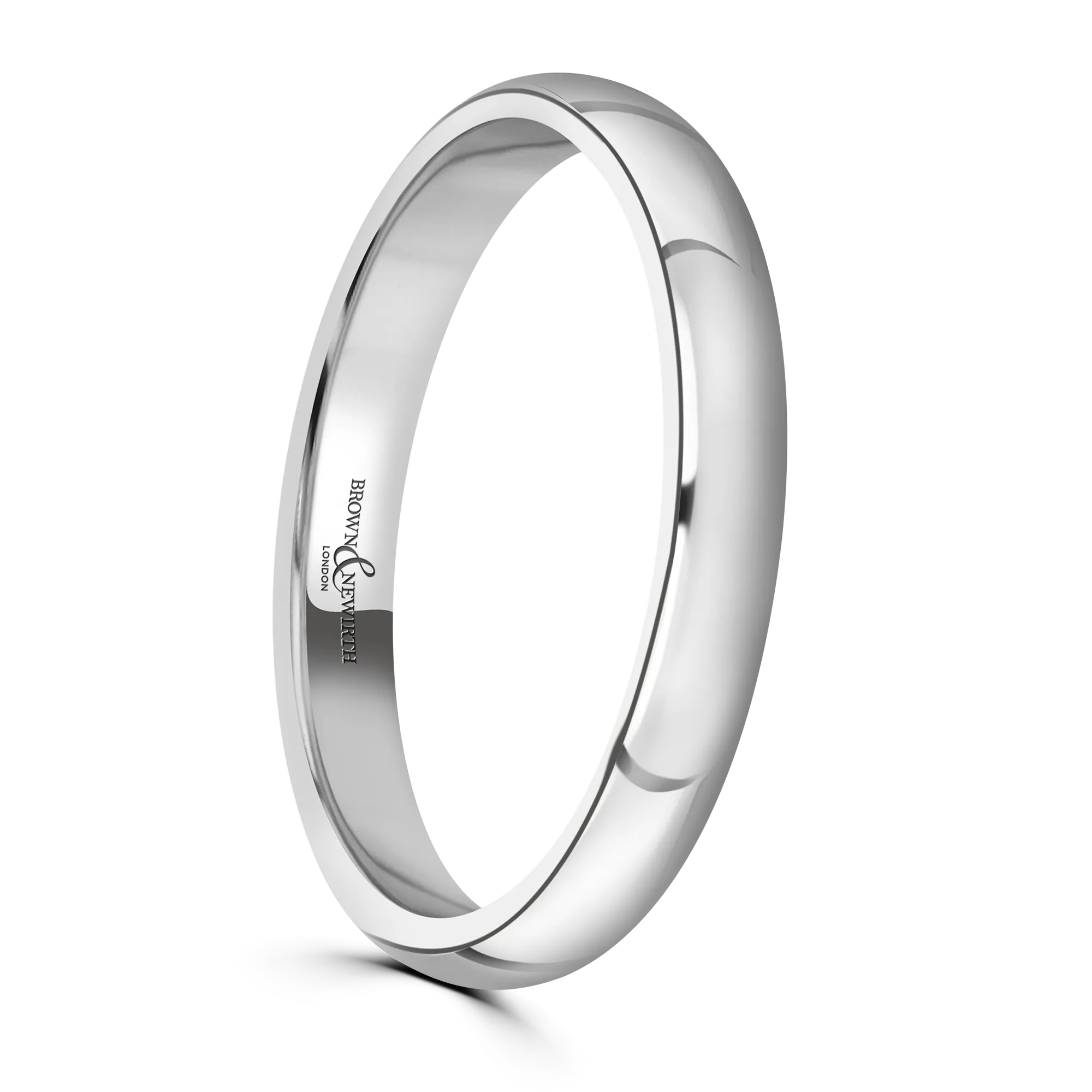 Classic Court Platinum 2.5mm Wedding Band