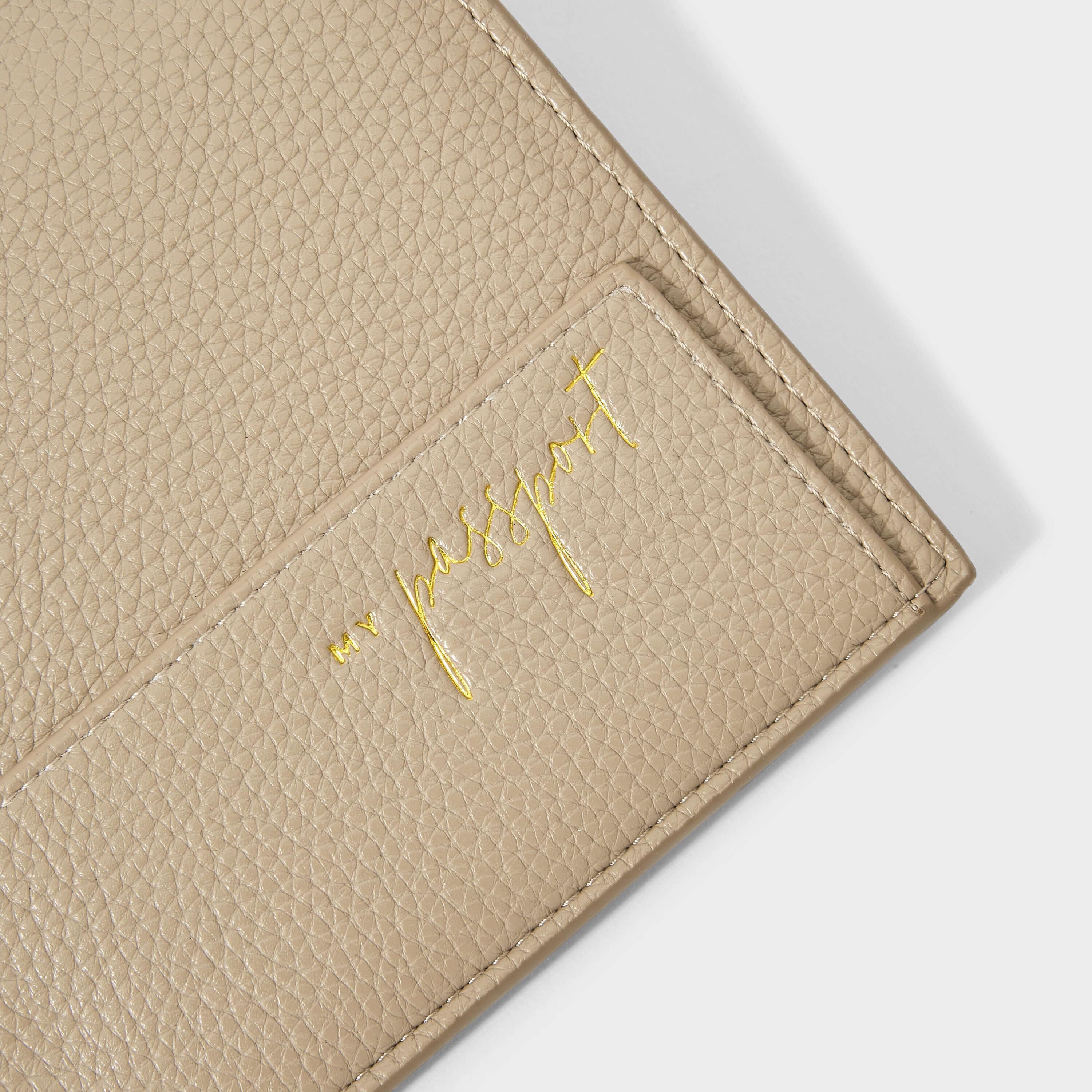 Travel Wallet | Adventure Awaits | Taupe