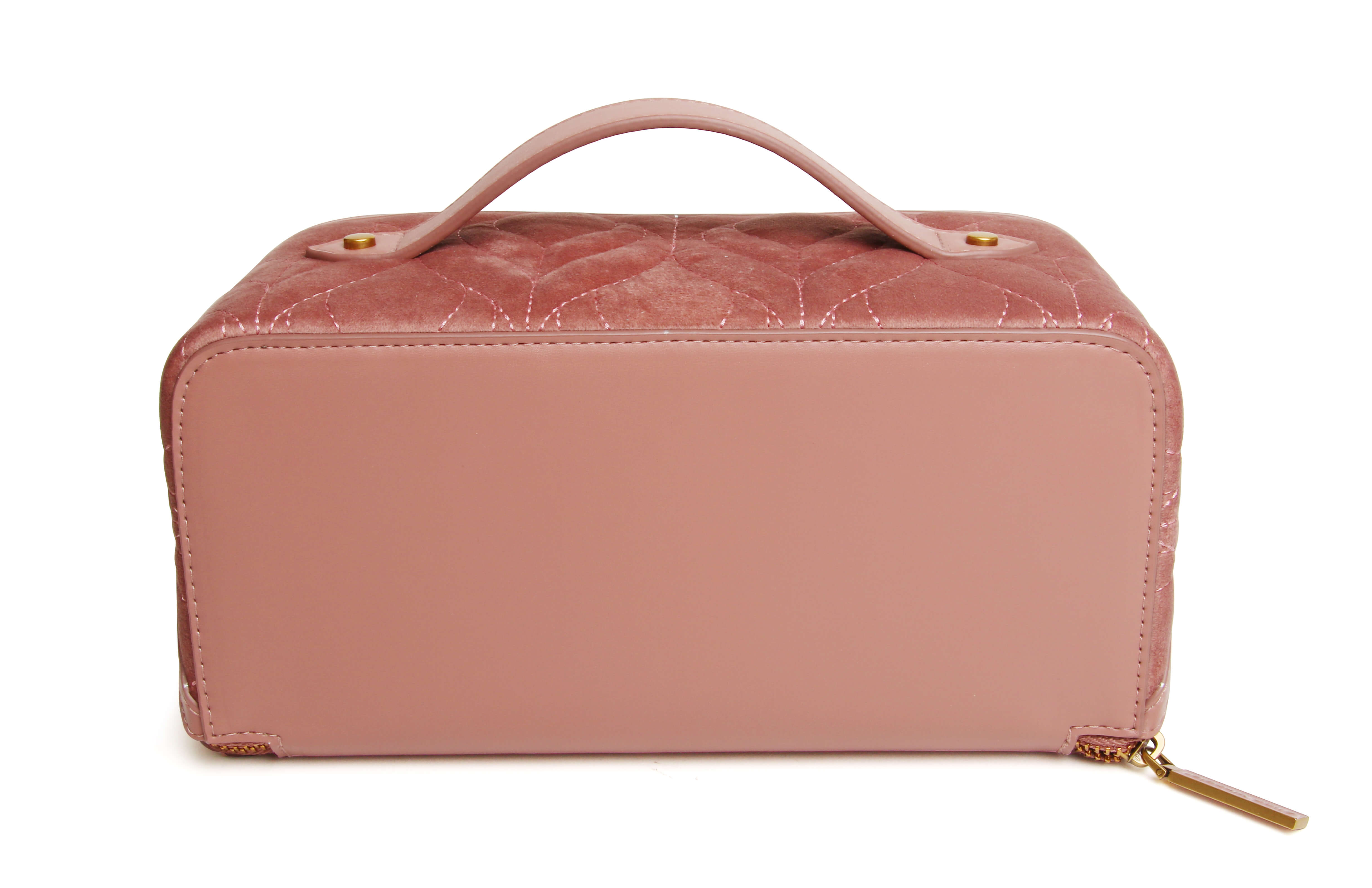 Pink Velvet Train Case
