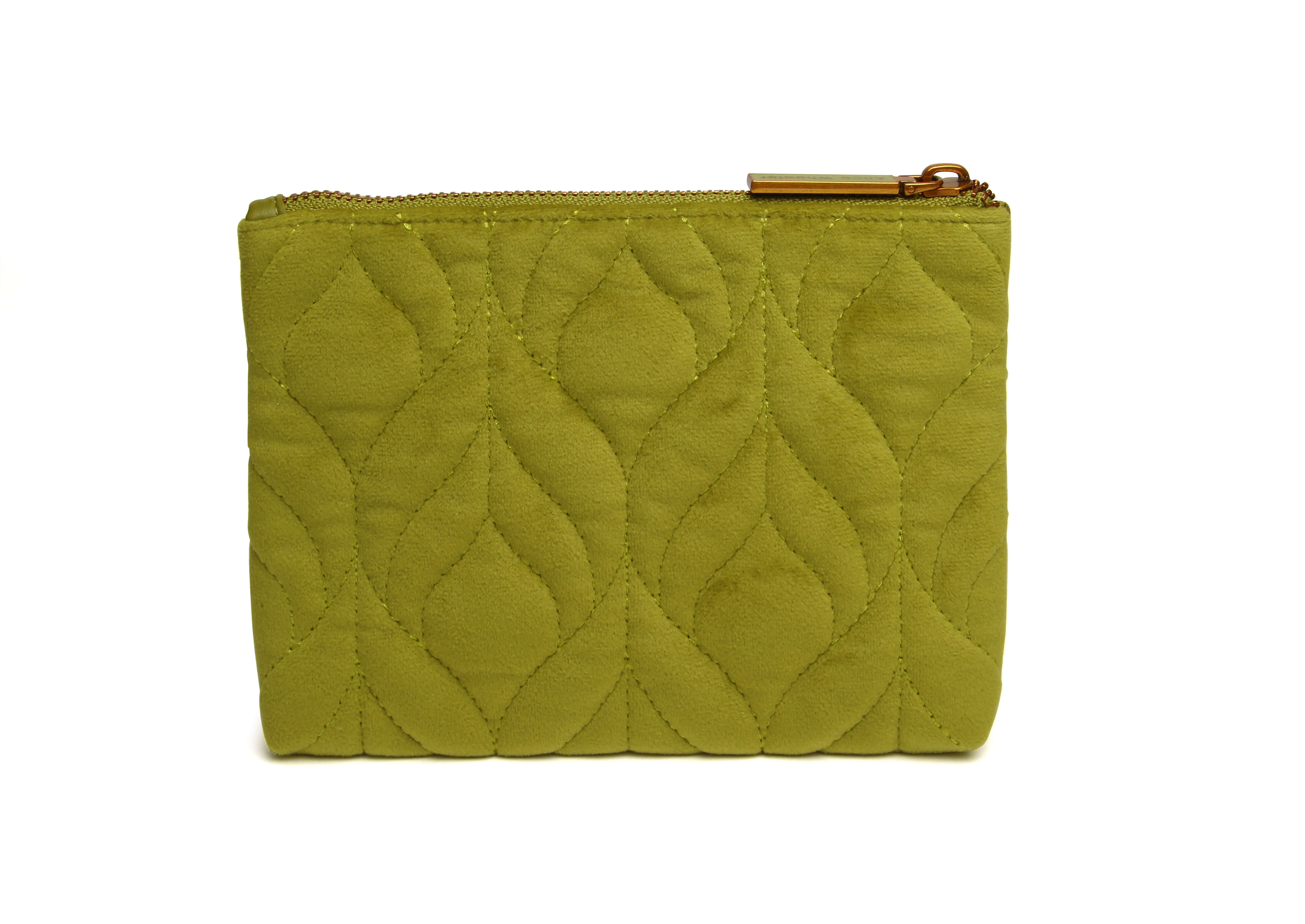 Lime Velvet Pouch