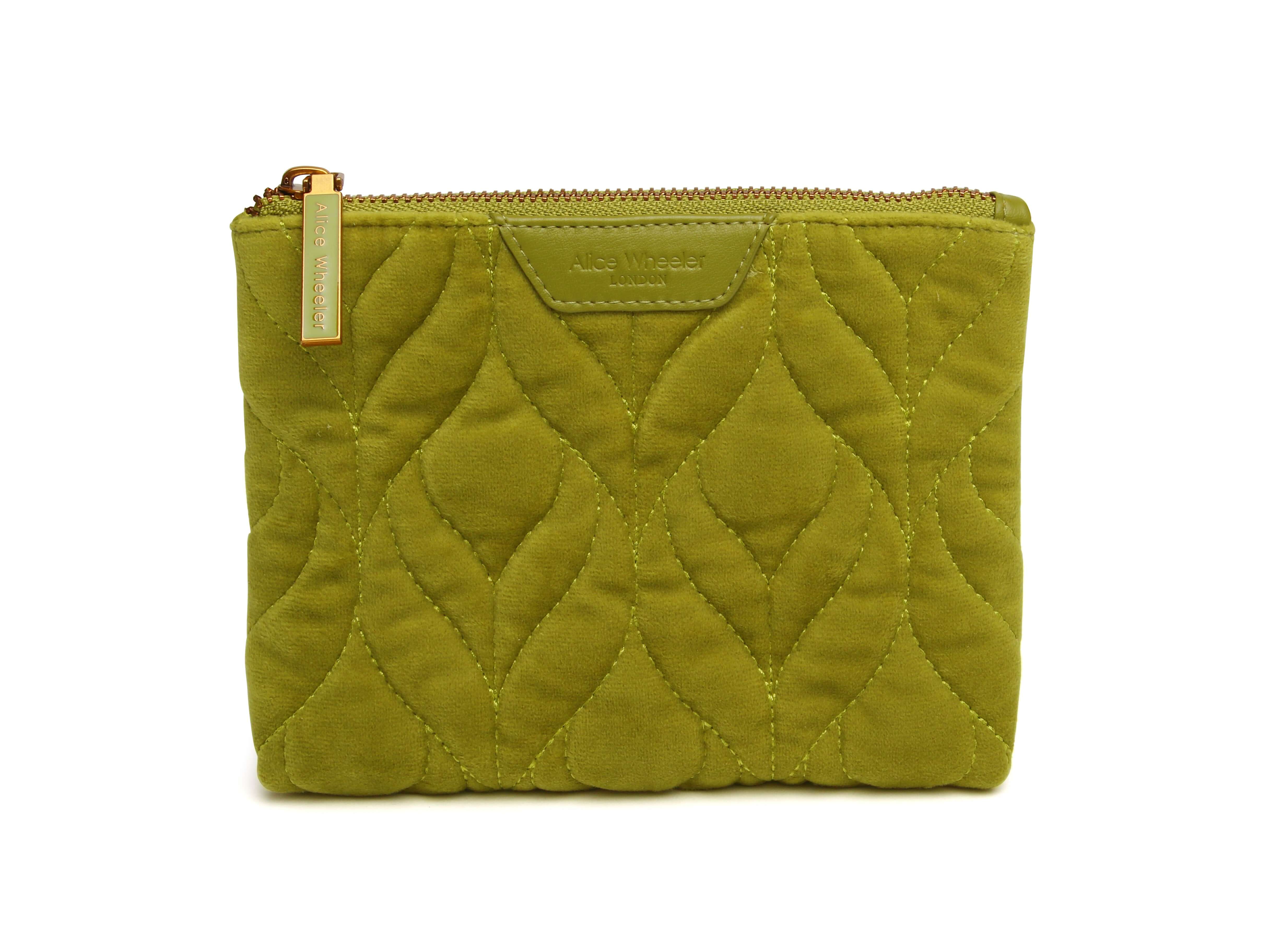 Lime Velvet Pouch